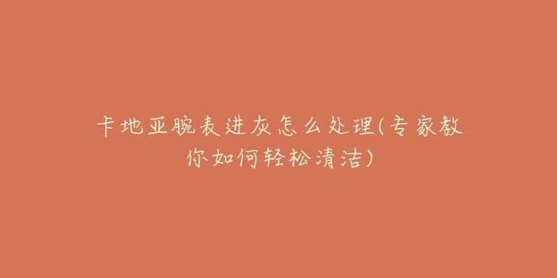 卡地亚腕表进灰怎么处理(专家教你如何轻松清洁)