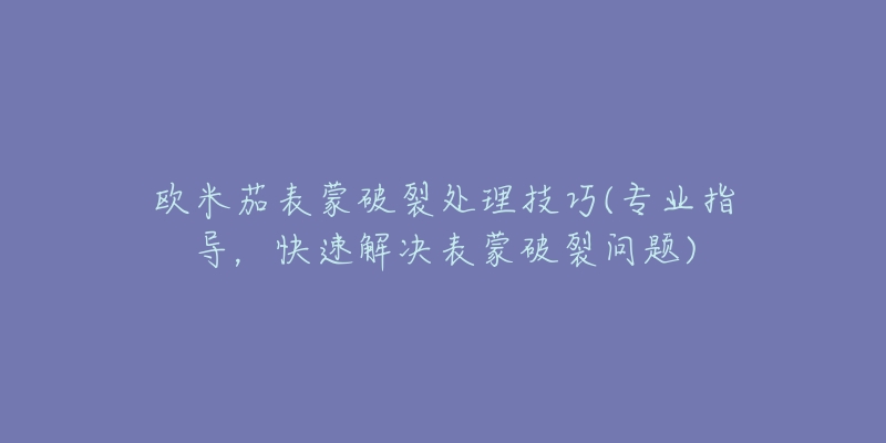 欧米茄表蒙破裂处理技巧(专业指导,快速解决表蒙破裂问题)-名表号 欧米茄表蒙破裂处理技巧(专业指导,快速解决表蒙破裂问题)
