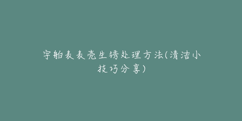 宇舶表表壳生锈处理方法(清洁小技巧分享)-名表号 宇舶表表壳生锈处理方法(清洁小技巧分享)