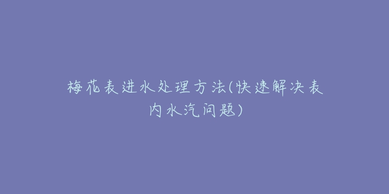 梅花表进水处理方法(快速解决表内水汽问题)-名表号 梅花表进水处理方法(快速解决表内水汽问题)