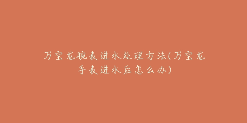 万宝龙腕表进水处理方法(万宝龙手表进水后怎么办)-名表号 万宝龙腕表进水处理方法(万宝龙手表进水后怎么办)
