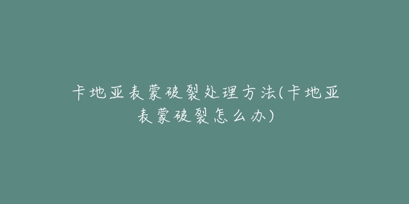卡地亚表蒙破裂处理方法(卡地亚表蒙破裂怎么办)-名表号 卡地亚表蒙破裂处理方法(卡地亚表蒙破裂怎么办)