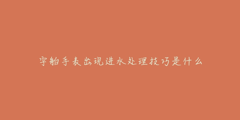 宇舶手表出现进水处理技巧是什么-名表号 宇舶手表出现进水处理技巧是什么