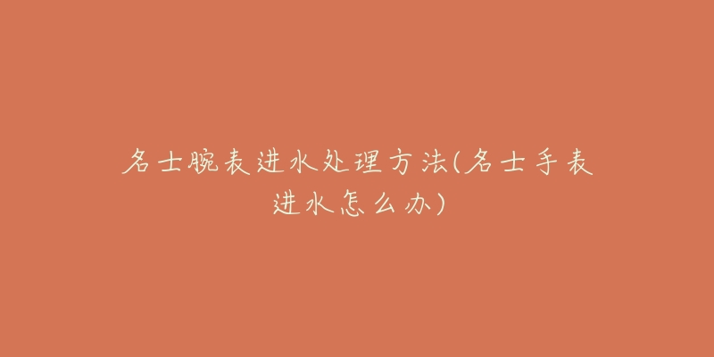名士腕表进水处理方法(名士手表进水怎么办)-名表号 名士腕表进水处理方法(名士手表进水怎么办)