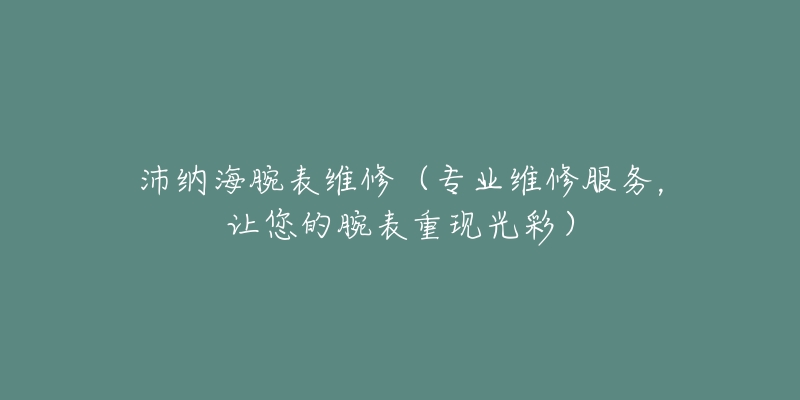 沛纳海腕表维修（专业维修服务，让您的腕表重现光彩）