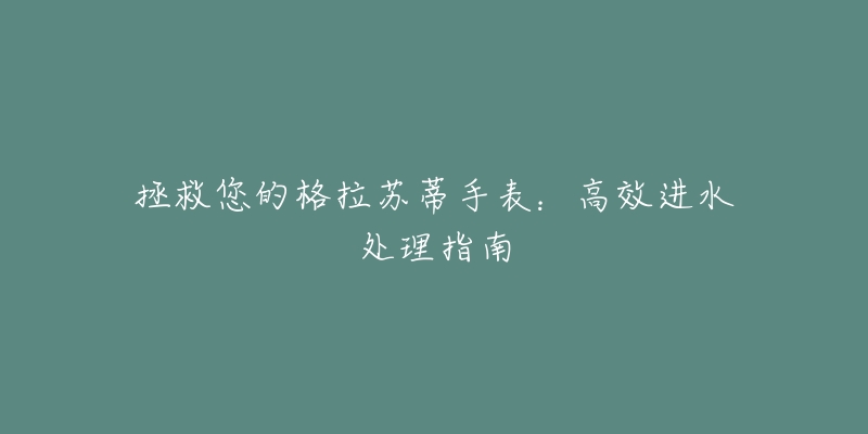 拯救您的格拉苏蒂手表:高效进水处理指南-名表号 拯救您的格拉苏蒂手表:高效进水处理指南