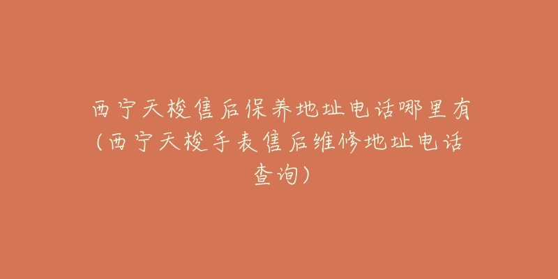 西宁天梭售后保养地址电话哪里有(西宁天梭手表售后维修地址电话查询)