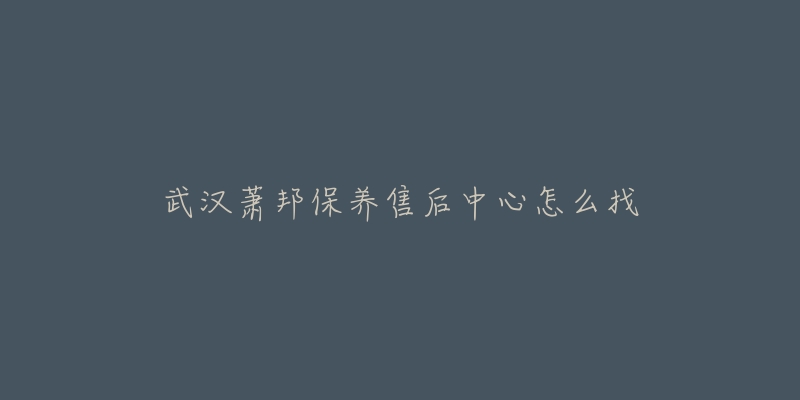 武汉萧邦保养售后中心怎么找