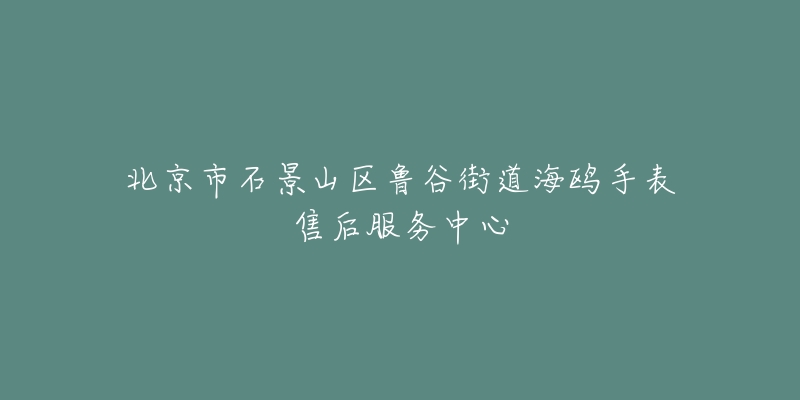 北京市石景山区鲁谷街道海鸥手表售后服务中心-名表号 北京市石景山区鲁谷街道海鸥手表售后服务中心