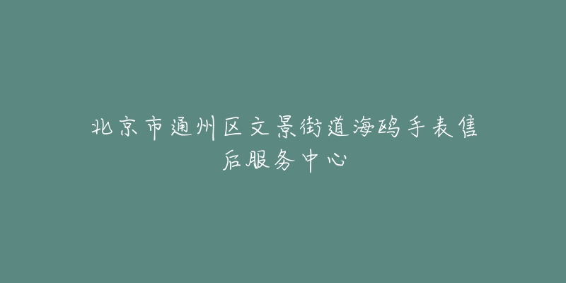 北京市通州区文景街道海鸥手表售后服务中心-名表号 北京市通州区文景街道海鸥手表售后服务中心