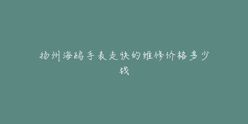 扬州海鸥手表走快的维修价格多少钱