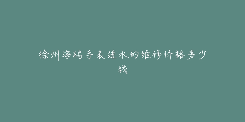 徐州海鸥手表进水的维修价格多少钱