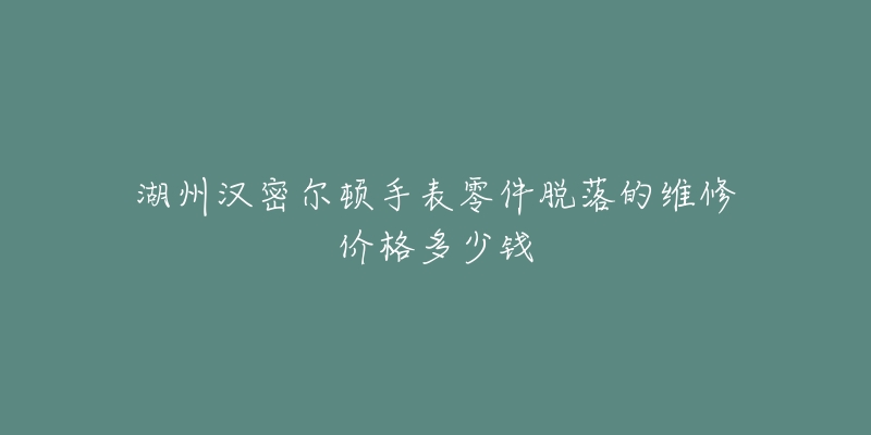 湖州汉密尔顿手表零件脱落的维修价格多少钱-名表号 湖州汉密尔顿手表零件脱落的维修价格多少钱
