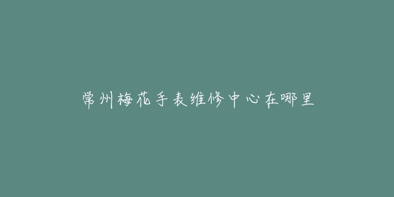 常州梅花手表维修中心在哪里
