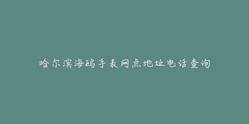 哈尔滨海鸥手表网点地址电话查询