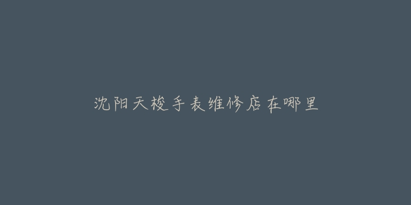 沈阳天梭手表维修店在哪里
