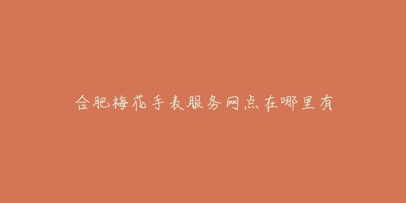合肥梅花手表服务网点在哪里有