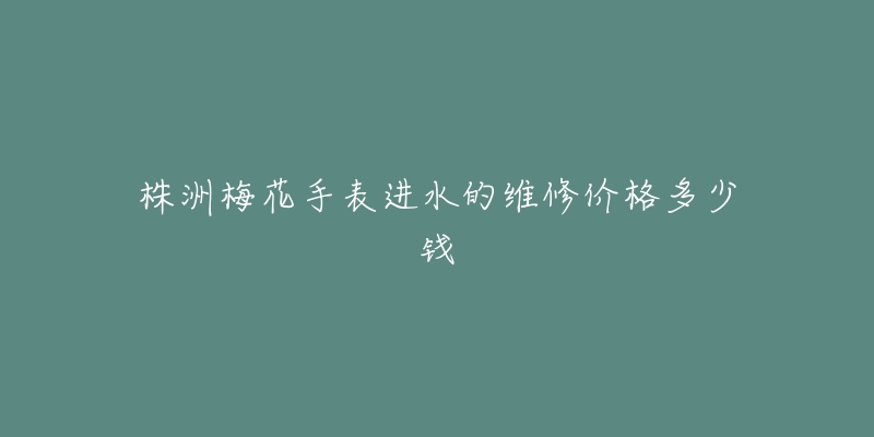 株洲梅花手表进水的维修价格多少钱
